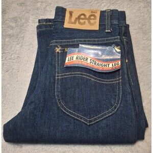 Vintage Mens Lee Regular Fit Straight Leg Heavy Weight Denim 26x34 See Descrip